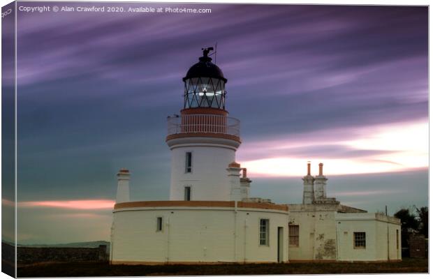 Chanonry Point Lighthouse, Scotland Canvas Print by Alan Crawford