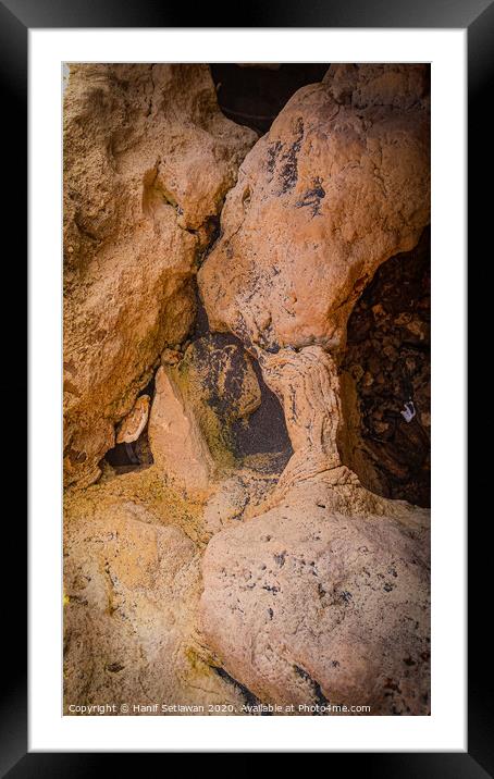 kissing stones 2, sculpture art by nature Framed Mounted Print by Hanif Setiawan