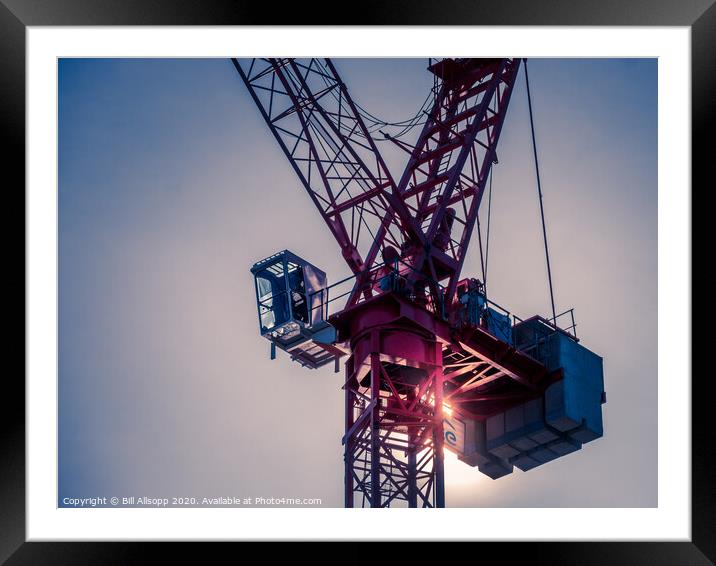 Tower crane. Framed Mounted Print by Bill Allsopp