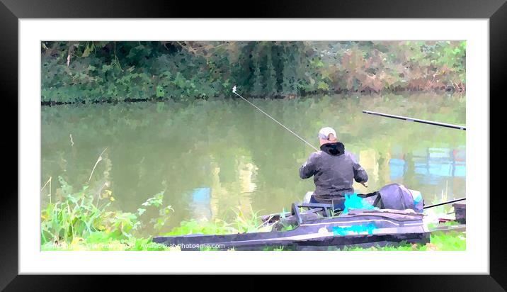 Fishing the Avon  Framed Mounted Print by Ollie Hully