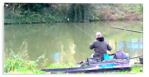 Fishing the Avon  Acrylic by Ollie Hully