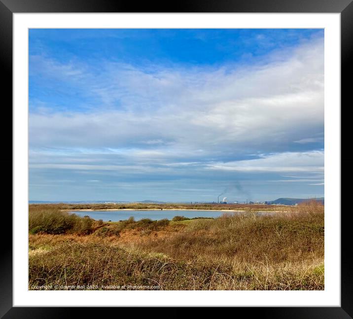 Kenfig Pool Framed Mounted Print by Gaynor Ball