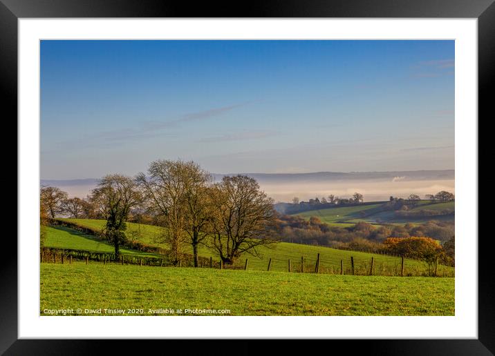 Towards the Severn Framed Mounted Print by David Tinsley