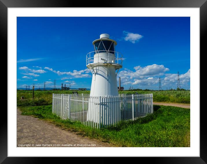 The East Usk Lighthouse Framed Mounted Print by Jane Metters