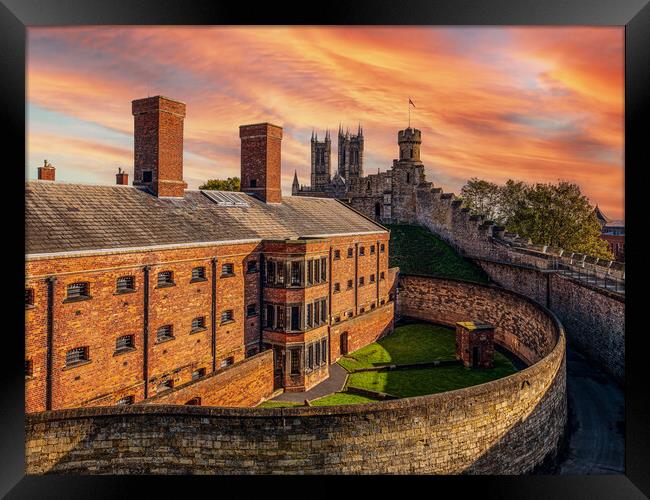 Lincoln Castle Prison and Lincoln Cathedral Framed Print by Andrew Scott
