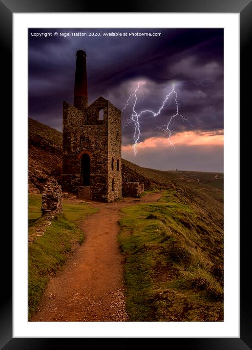 Lightning Over Towanroath  Framed Mounted Print by Nigel Hatton