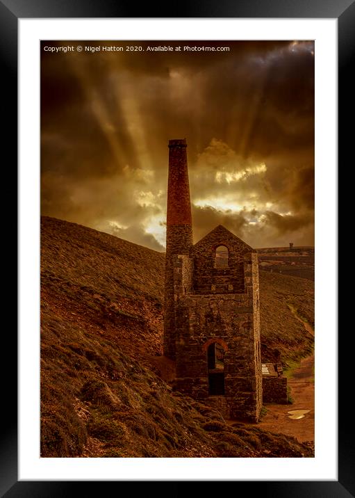 Light Beams Over Towanroath Framed Mounted Print by Nigel Hatton