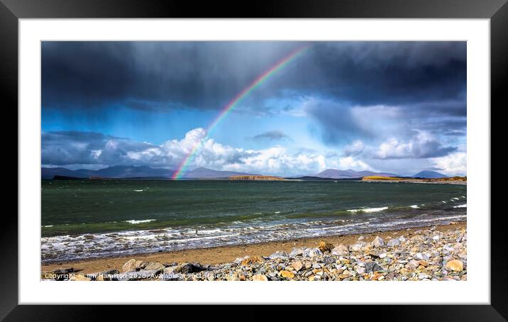 A rainbow in Mayo Framed Mounted Print by jim Hamilton