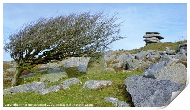 The Cheesewring, Bodmin Moor, Cornwall. Print by Neil Mottershead