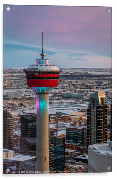Calgary Tower Acrylic by Jeff Whyte