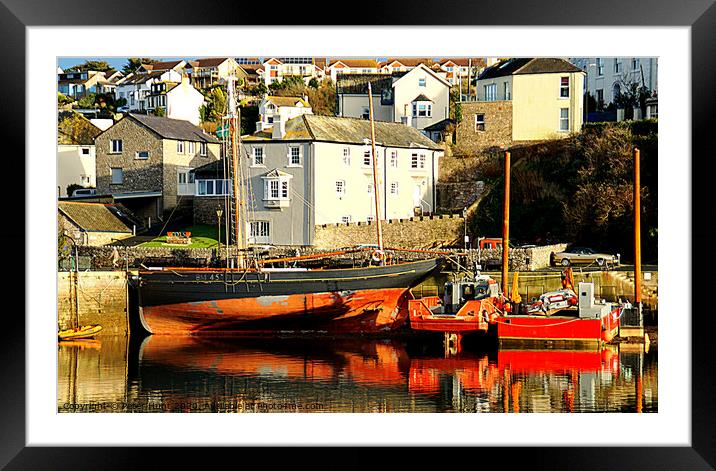 Brixham A Working Port Framed Mounted Print by Peter F Hunt