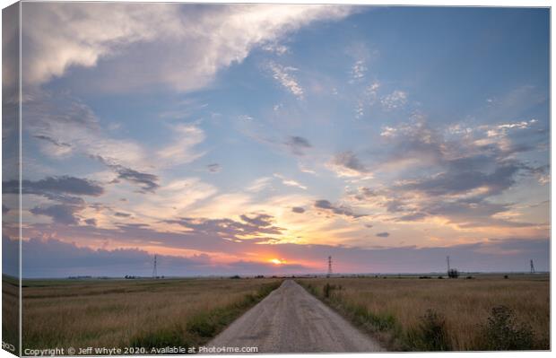 Rural Sunset Canvas Print by Jeff Whyte