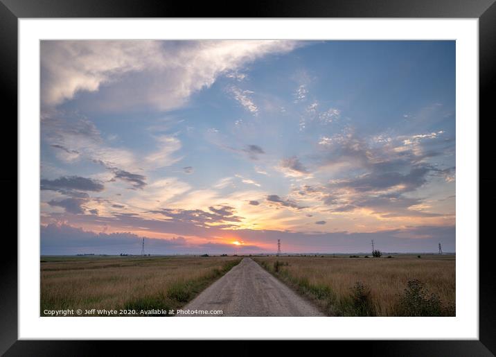 Rural Sunset Framed Mounted Print by Jeff Whyte