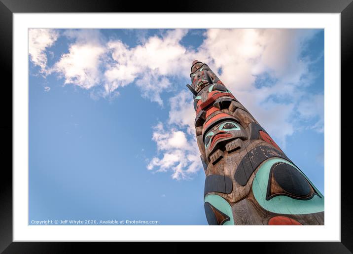 Totem Pole Framed Mounted Print by Jeff Whyte
