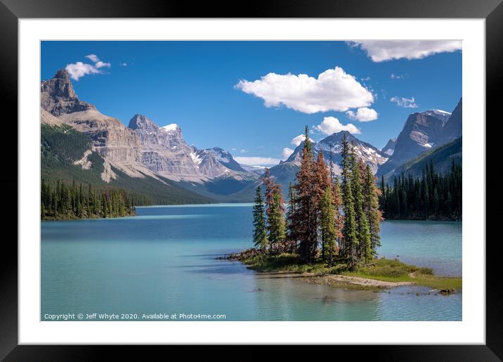 Maligne Lake Framed Mounted Print by Jeff Whyte