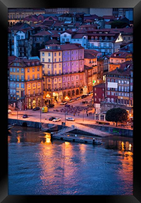 Old City of Porto in the Evening Framed Print by Artur Bogacki