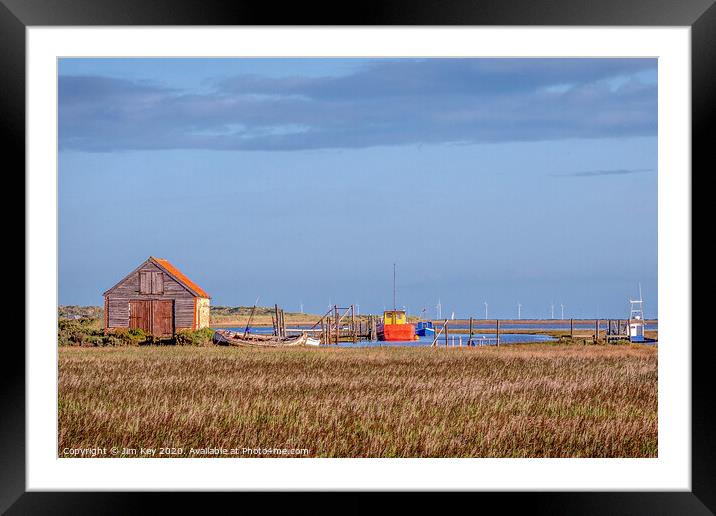 Thornham Staithe Norfolk Framed Mounted Print by Jim Key