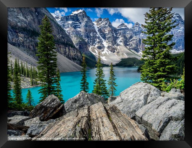Moraine Lake Framed Print by Jeff Whyte