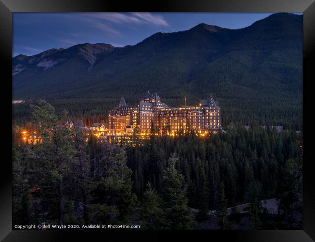 Banff Springs Hotel Framed Print by Jeff Whyte