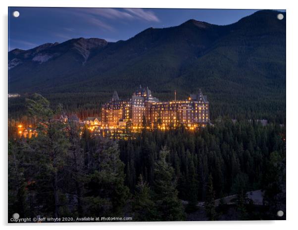 Banff Springs Hotel Acrylic by Jeff Whyte