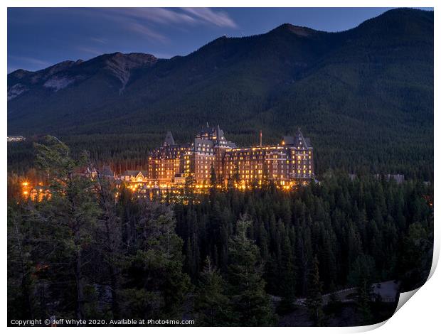 Banff Springs Hotel Print by Jeff Whyte