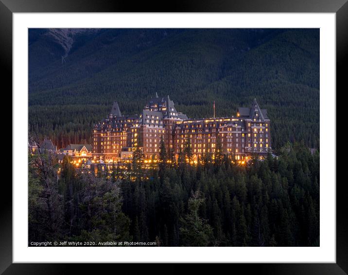 Banff Springs Hotel Framed Mounted Print by Jeff Whyte