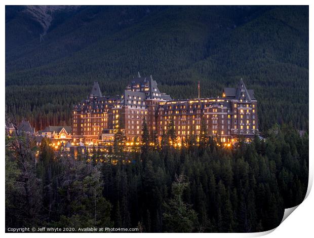Banff Springs Hotel Print by Jeff Whyte
