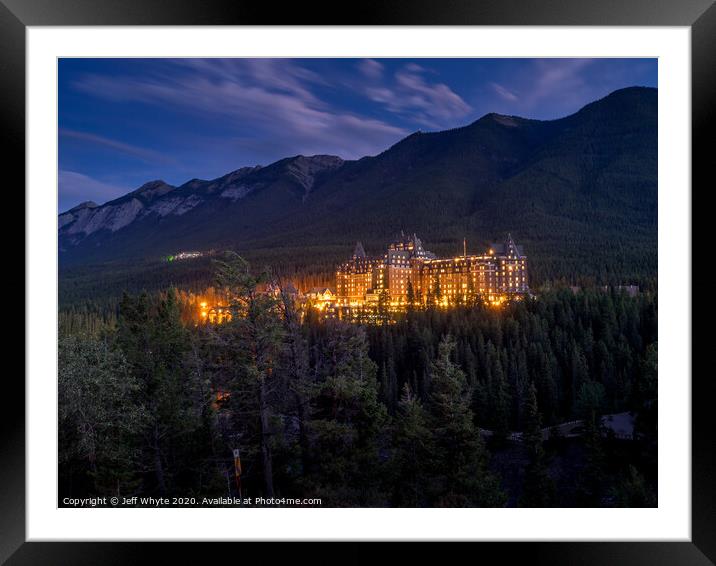 Banff Springs Hotel  Framed Mounted Print by Jeff Whyte