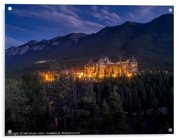 Banff Springs Hotel  Acrylic by Jeff Whyte