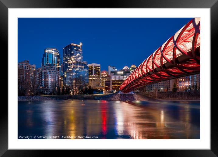 Calgary Skyline Framed Mounted Print by Jeff Whyte