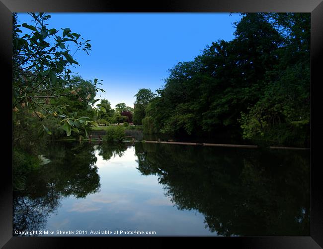 Evening by the river Framed Print by Mike Streeter