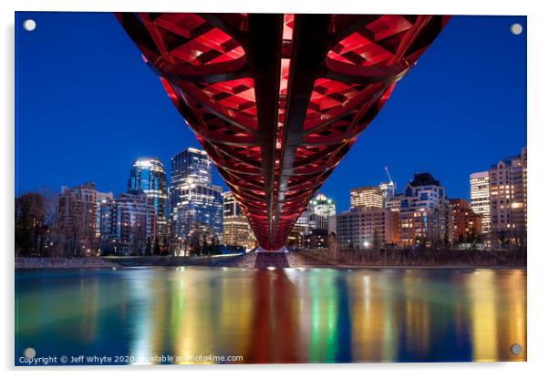 Calgary Skyline Acrylic by Jeff Whyte
