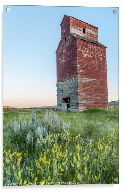 Abandoned grain elevator  Acrylic by Jeff Whyte