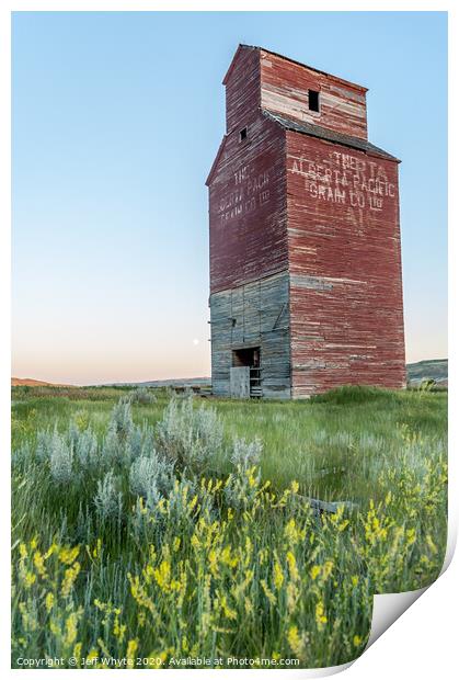 Abandoned grain elevator  Print by Jeff Whyte