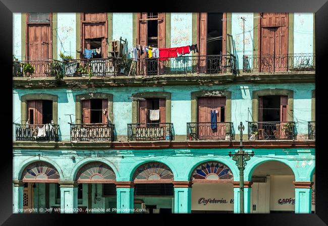 Havana Balconies Framed Print by Jeff Whyte
