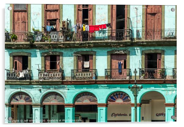Havana Balconies Acrylic by Jeff Whyte