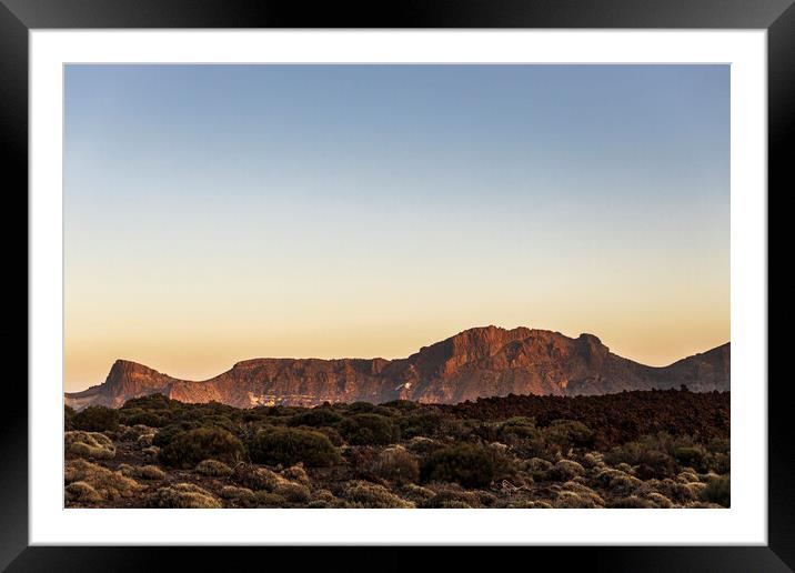 Twilight in the Teide national park, Tenerife Framed Mounted Print by Phil Crean