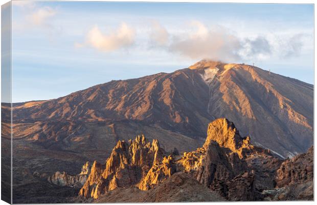 Teide and Cathedral rocks, Tenerife Canvas Print by Phil Crean