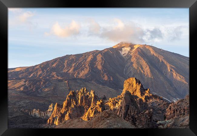 Teide and Cathedral rocks, Tenerife Framed Print by Phil Crean