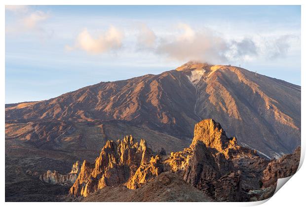 Teide and Cathedral rocks, Tenerife Print by Phil Crean