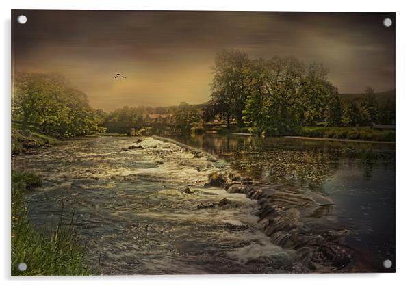 Grassington at dusk Acrylic by Eddie John