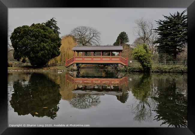 The swiss bridge in Birkenhead Park Framed Print by Photography by Sharon Long 