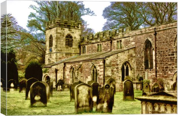 The Church at Croft on Tees Canvas Print by Trevor Kersley RIP