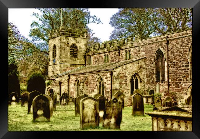 The Church at Croft on Tees Framed Print by Trevor Kersley RIP