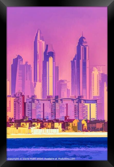 Architecture Of Dubai Art Framed Print by David Pyatt