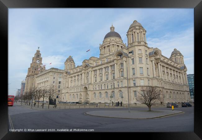 Port of Liverpool building, part of the three graces of Liverpool, Framed Print by Rhys Leonard