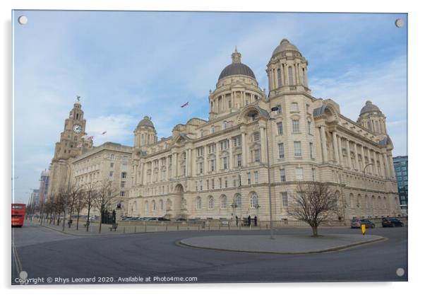 Port of Liverpool building, part of the three graces of Liverpool, Acrylic by Rhys Leonard