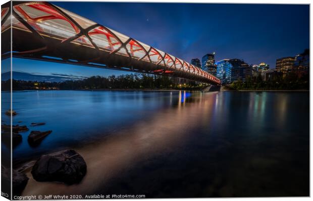 Peace Bridge Canvas Print by Jeff Whyte