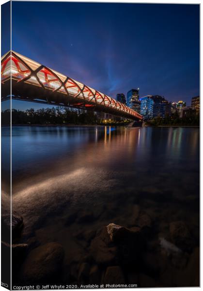 Peace Bridge Canvas Print by Jeff Whyte