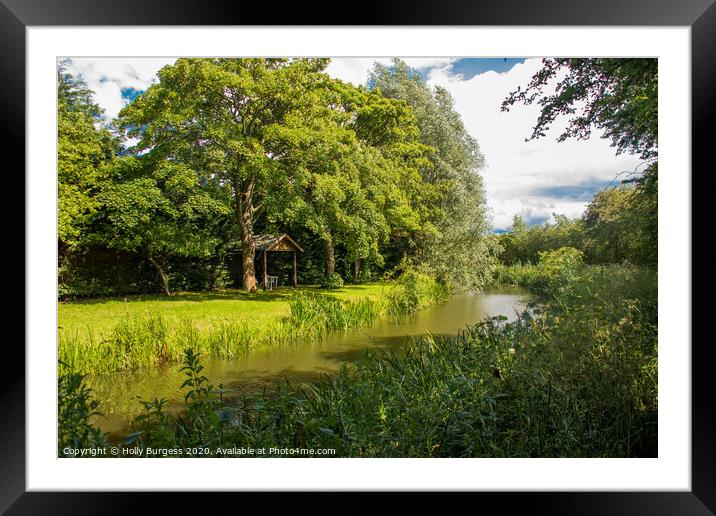 River walk down the canal, erewash  Framed Mounted Print by Holly Burgess